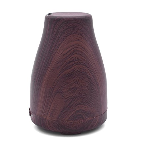 SoadSight YRD TECH 120ML USB Aroma Essential Oil Diffuser Ultrasonic Mist Humidifier Air Purifier 7 Color Change LED Night light for Office Home (Brown) - B07F3JRP1W